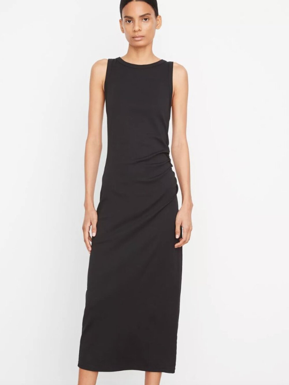 Vince Side Drape Tank Dress